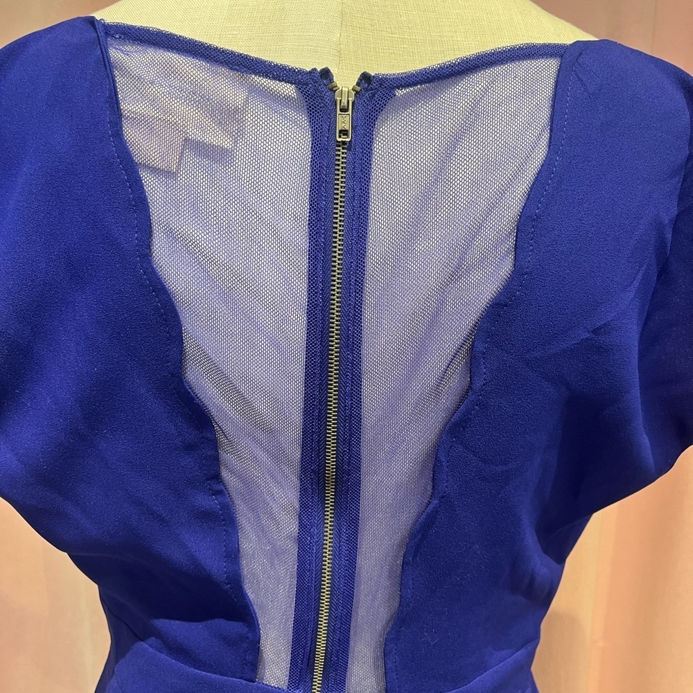 Urban Outfitters Royal Blue Layered Cocktail Dress Size 10 - Picture 5 of 9